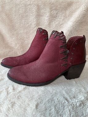 OTBT Santa Fe Ankle Boots "New Red" Womens Sz 8